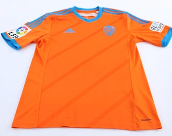 Vintage Nike Valencia CF David Villa Long Sleeve Away Shirt Jersey