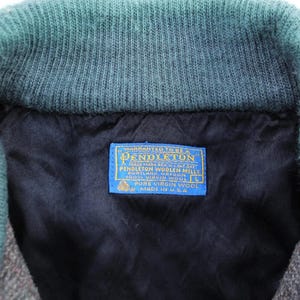 Vintage Pendleton Woolen Mills Grey & Green Zip Up Jacket - ThriftedThreads.com