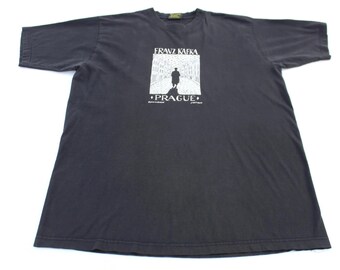 90s Franz Kafka Prague Art T-shirt Size M - Etsy