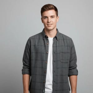 Pendleton Grey Plaid LS Button Down
