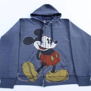 Disneyland Mickey Mouse Graphic Full Zip Hoodie - ThriftedThreads.com