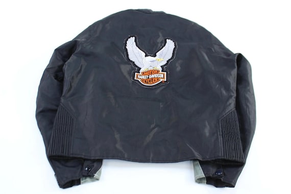 Vintage Hot Leathers Harley Davidson Motorcycles Patch Jacket