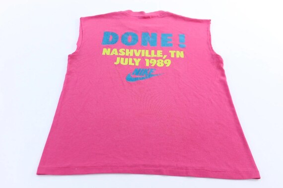 1989 Nike Just Do It Nashville, Tennessee Pink Tank Top - Etsy