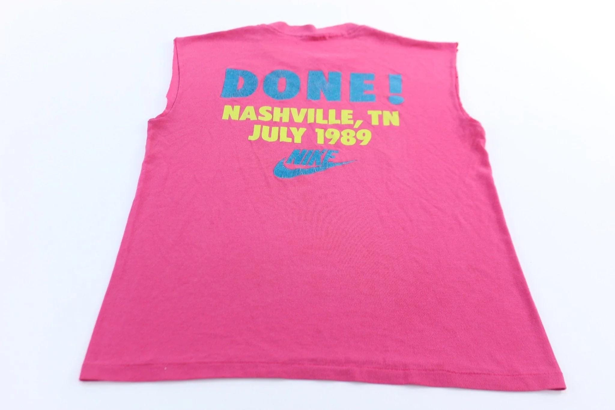 1989 Nike Just Do It Nashville, Tennessee Pink Tank Top - Etsy