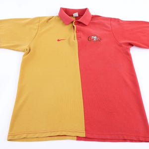 Camisa abotonada de fútbol americano de San Francisco de Nike de los años 90