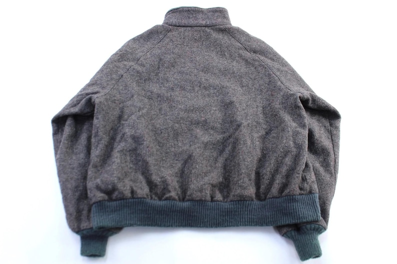 Vintage Pendleton Woolen Mills Grey & Green Zip Up Jacket - ThriftedThreads.com