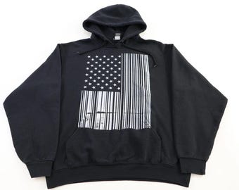 Hawk American Flag Graphic Pullover Hoodie