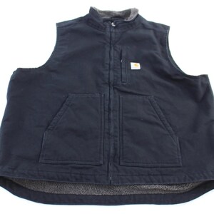 80s Vintage Carhartt Gilet Veste Polaire Doublé XL Gilet