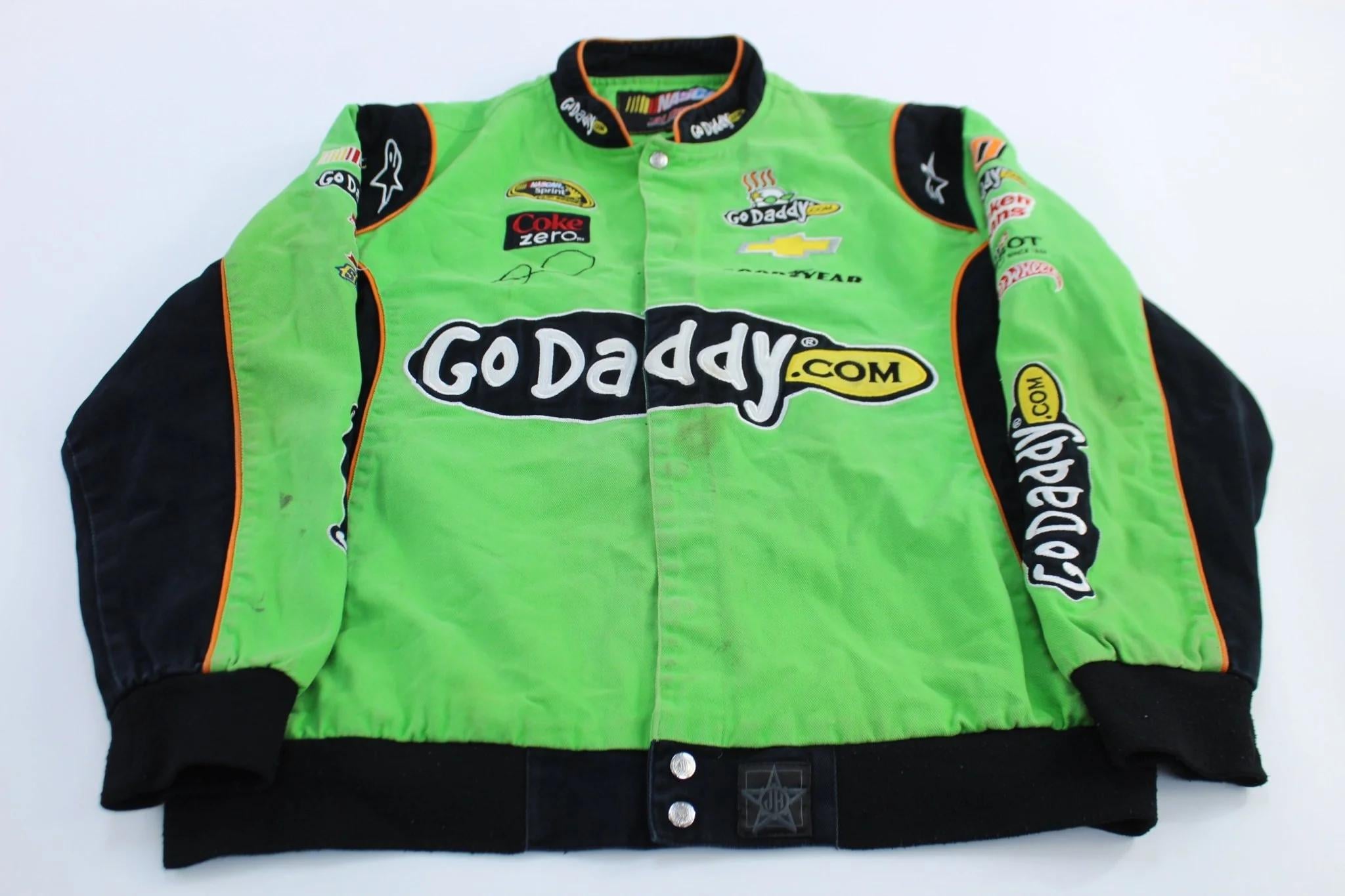 Nascar Embroidered Go Daddy Jeff Hamilton Racing Jacket - Etsy