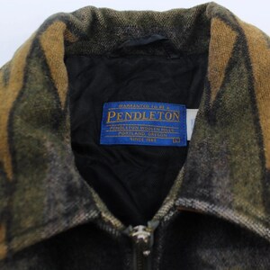 Vintage Pendleton Woolen Mills Aztec Patterned Leather Jacket - ThriftedThreads.com