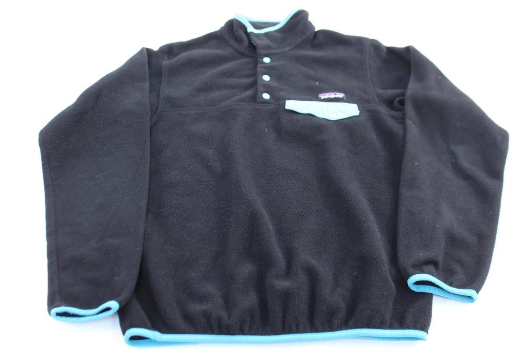 &*️様 Patagonia シンチラスナップt 黒✖️ブルー 【公式通販】