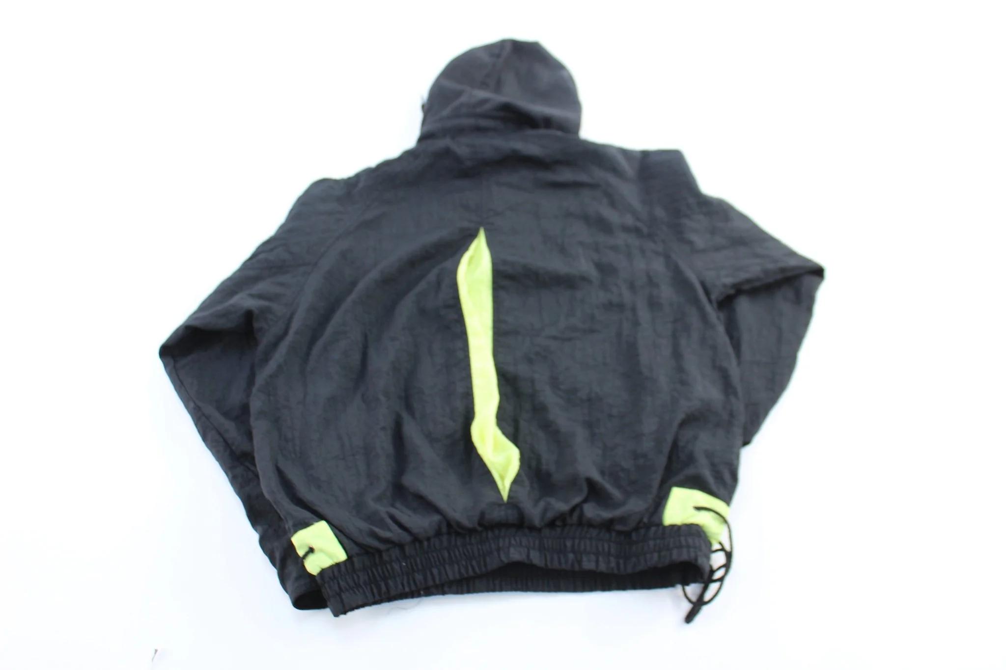 80's Adidas Embroidered Logo Neon & Black Pullover Jacket - Etsy