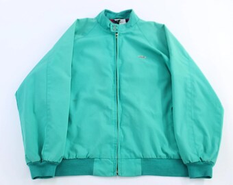 90’s Lacoste Green Full Zip Harrington Jacket