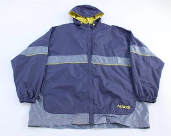 Vintage Nike Grey, Purple Full Zip Windbreaker