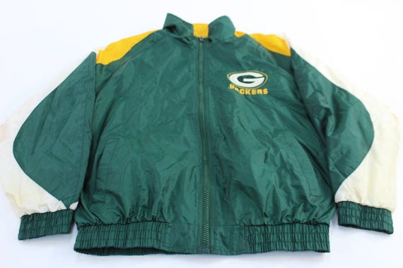 90's Green Bay Packers Embroidered Pro Player Zip up Jacket