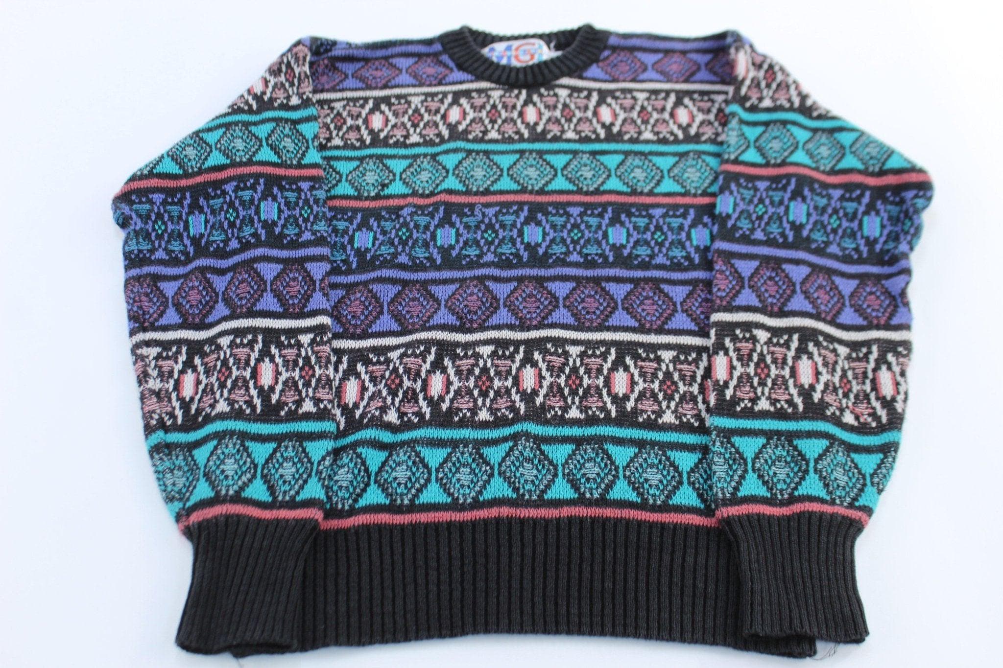 Vintage Michael Gerald Acrylic Patterned Sweater - Etsy