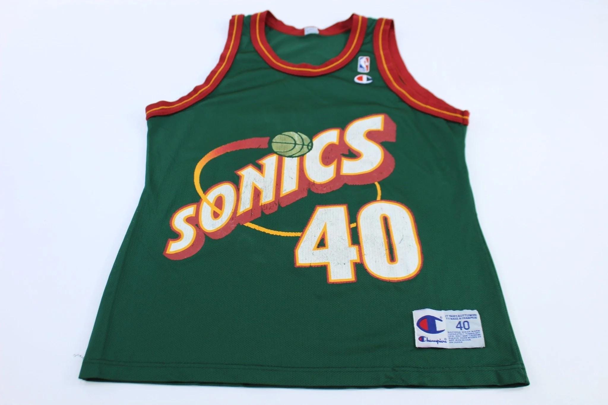 Champion NBA Seattle Supersonics #40 Shawn Kemp Basketball Jersey