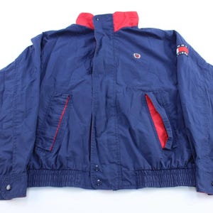90's Tommy Hilfiger Logo Patch Blue Zip Up Jacket