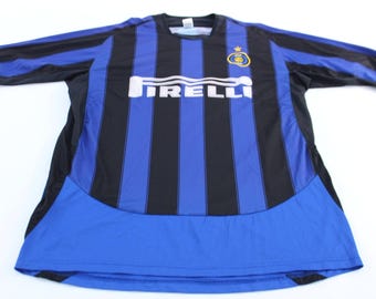 Inter Milan Blue & Black Striped #6 Soccer Jersey