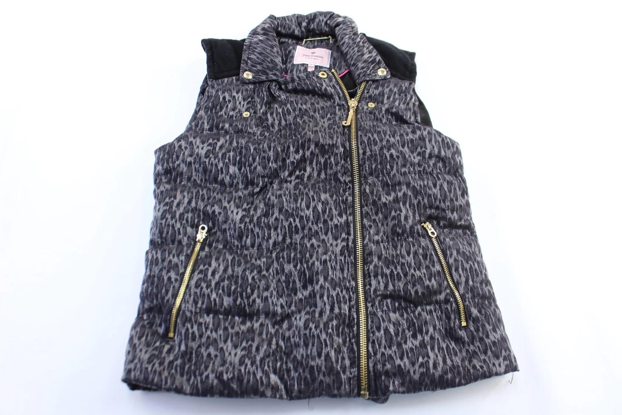 Women's Juicy Couture Cheetah Print Zip Up Vest