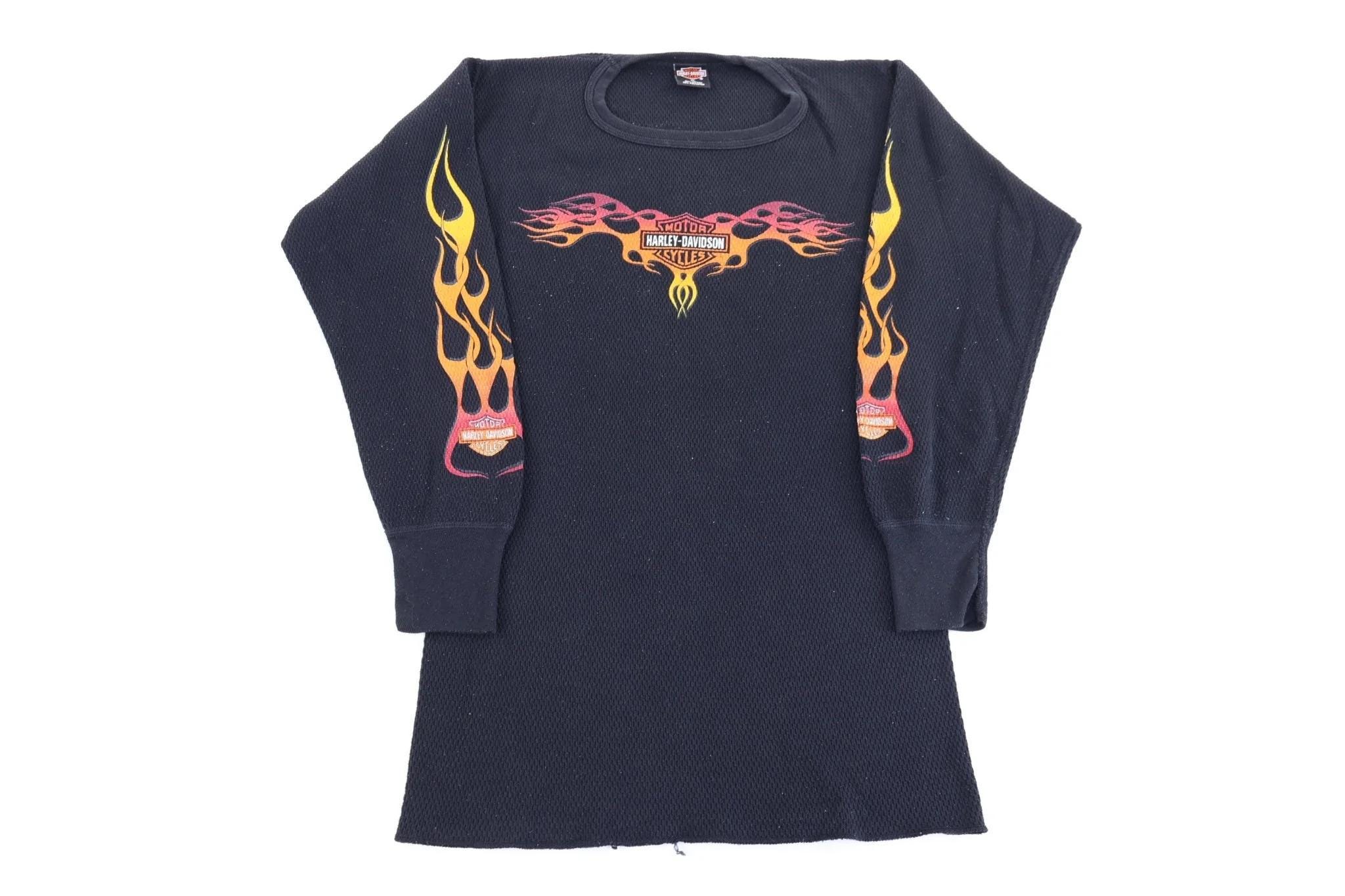 Harley-Davidson Flame LS Tシャツ Harley Davidson Flame Long Sleeve - Etsy