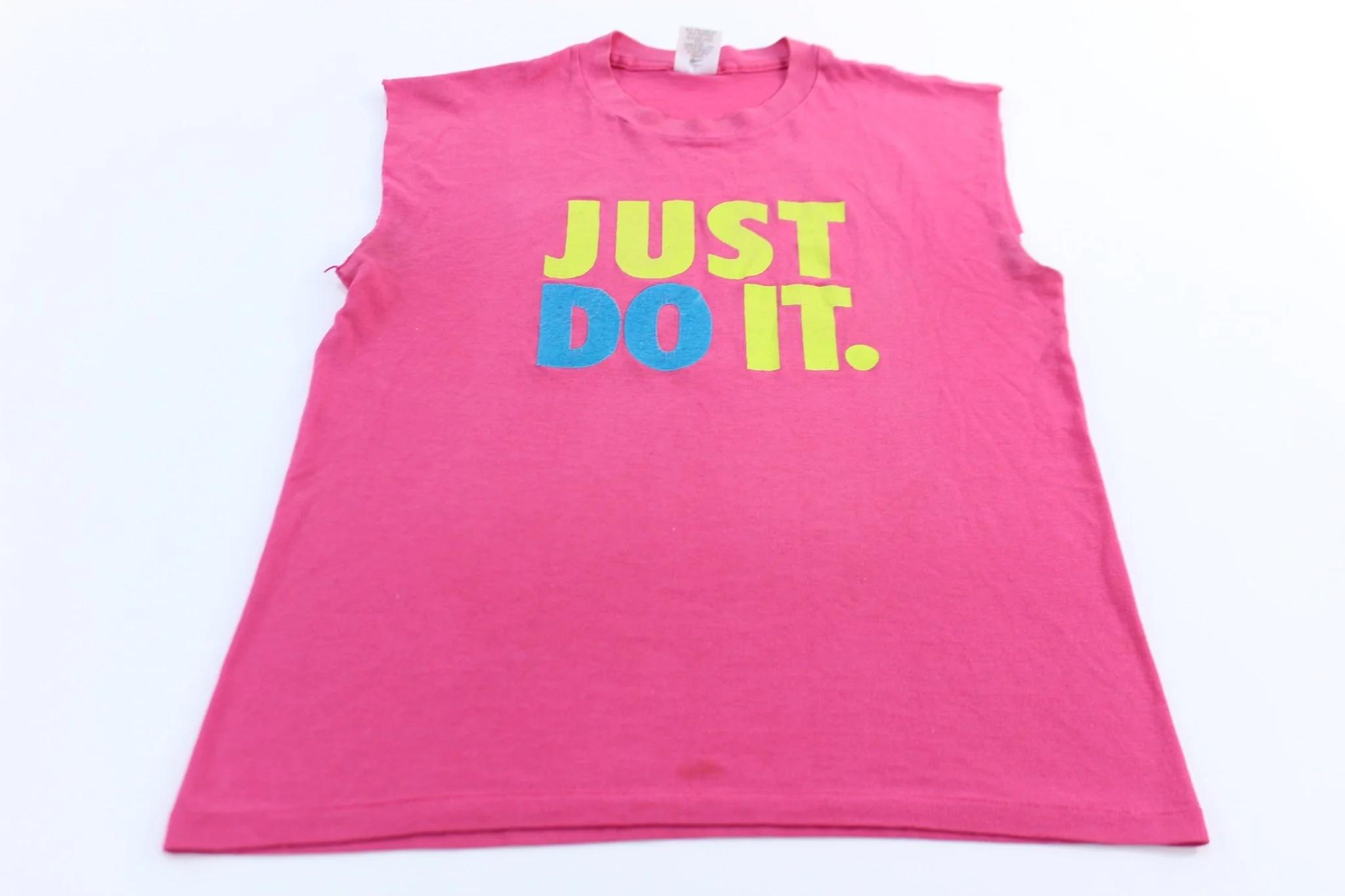 1989 Nike Just Do It Nashville, Tennessee Pink Tank Top - Etsy
