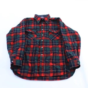 Women's Vintage Pendleton Woolen Mills Red & Green LS Button Down Shirt