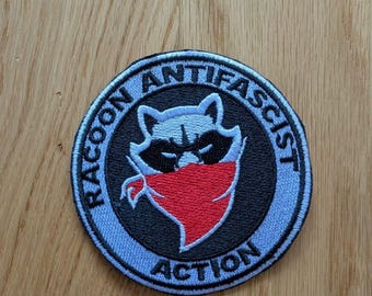 Patch: Racoon Antifascist Action