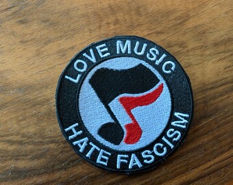 Patch Love Music - Hate Fascism