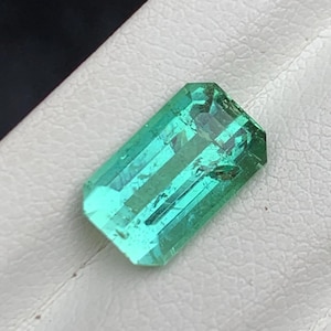 Green Tourmaline – Emerald Cut, 3.15 CT Ethically Sourced from Afghanistan | Ideal for Ring or Pendant