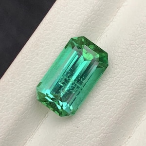 Blue-Green Tourmaline Ethically Sourced from Afghanistan 3.60 Carats – Emerald Cut, Vibrant Color