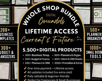 Planer cyfrowy 2026 – pakiet dla całej firmy, szablony biznesowe i budżetowe (dożywotni dostęp)