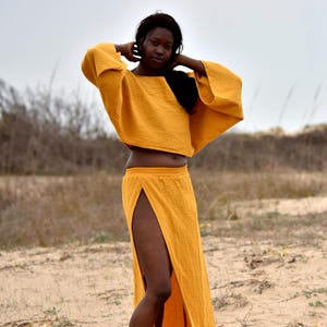 High Slit Skirt Set, Maxi Skirt Dress, Boho Swimsuit, Goddess Skirt Set, Cover-up, Two Piece Skirt Set, Yoga Outfit, Beach Outfit, Gift her