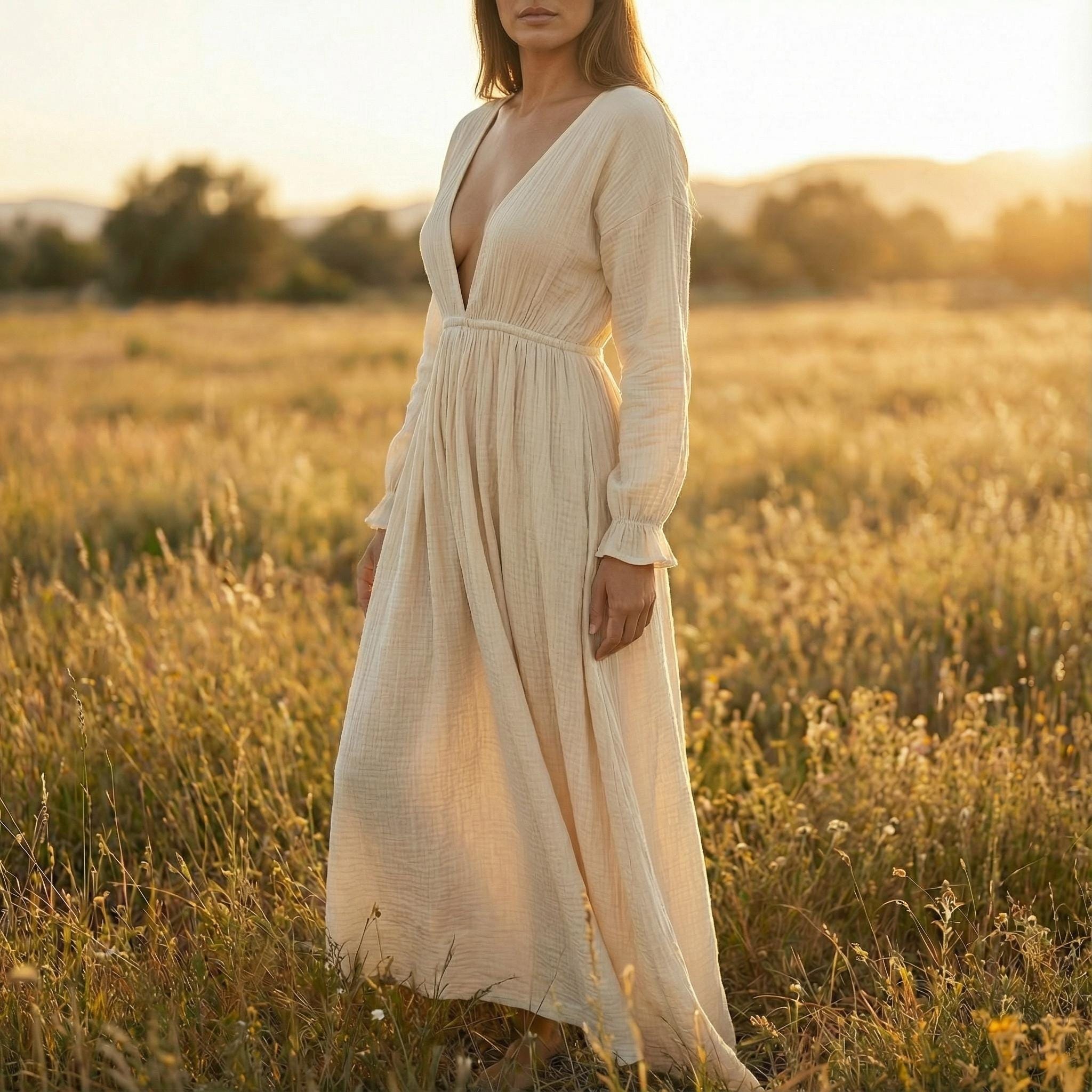 White Maternity Photoshoot Dress