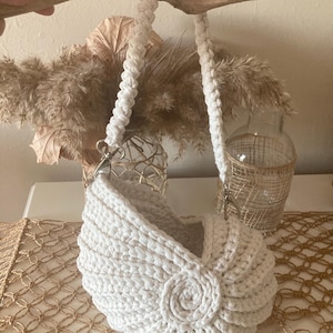Handgemachte häkeln Muschel Tasche - Sommer Handtasche - Boho Geldbörse - Muschel Accessoire - Strandkorb