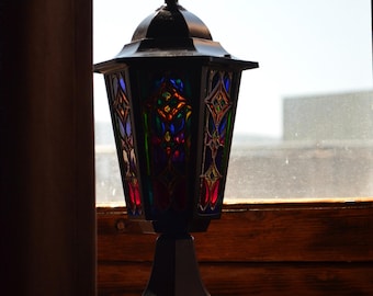Modern Stained Glass Table Lamp loft Art Nouveau