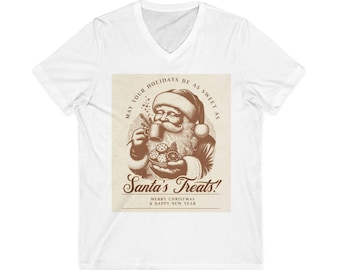 Vintage Santa Illustration Tee | Santa's Treats Christmas Shirt