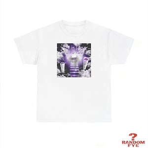 Maglietta unisex in cotone pesante Lean Purple Stuff Drank I Love Meme