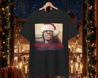 funny xmas top xmas streetwear festive tshirt cool gift idea christmas tee holiday graphic unisex cotton merry flexmas santa hat tshirts