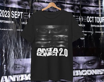 Antagonist tour tee music graphic top concert merch tee unisex streetwear art inspired shirt festival outfit design trendy gift idea