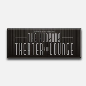 Personalized Home Theater Sign | Vintage Film Noir Style Metal Wall Art | Family Name Movie Room Decor | Art Deco Cinema Sign