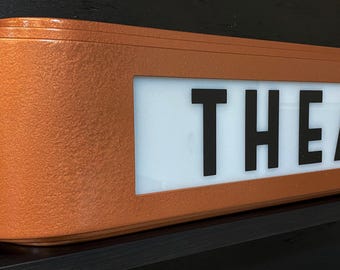 Custom Art Deco Home Theater Sign Lighted Marquee for Movie Rooms Cinema Decor
