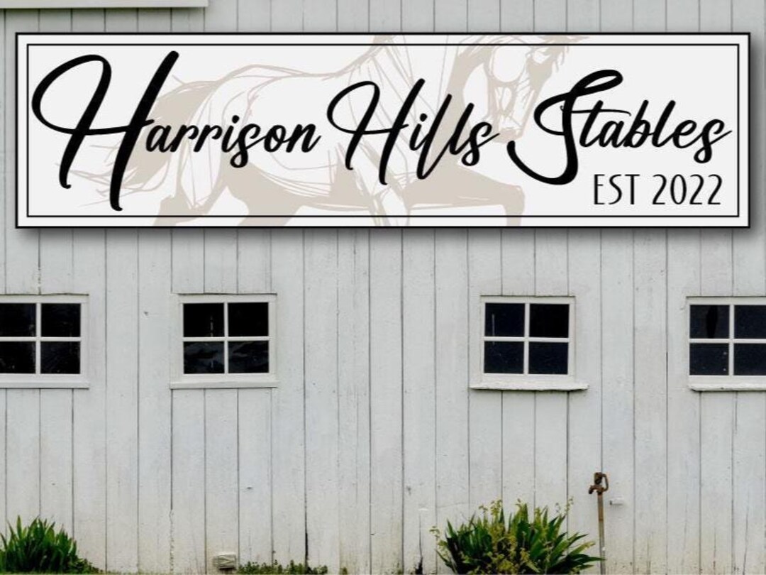 Custom Ranch Horse Stable Sign Personalized Outdoor Durable Aluminum ...