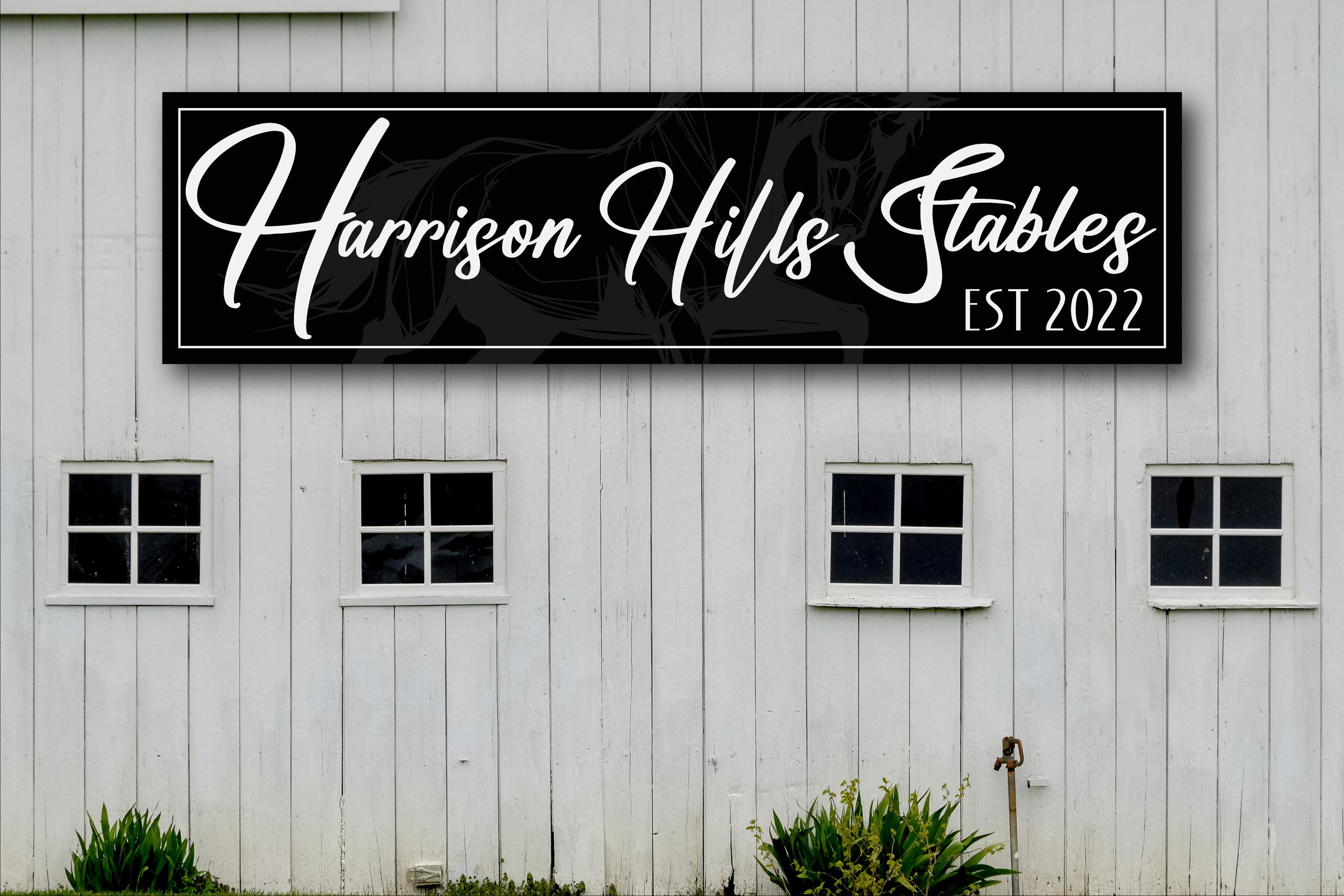Custom Ranch Horse Stable Sign Personalized Outdoor Durable Aluminum ...