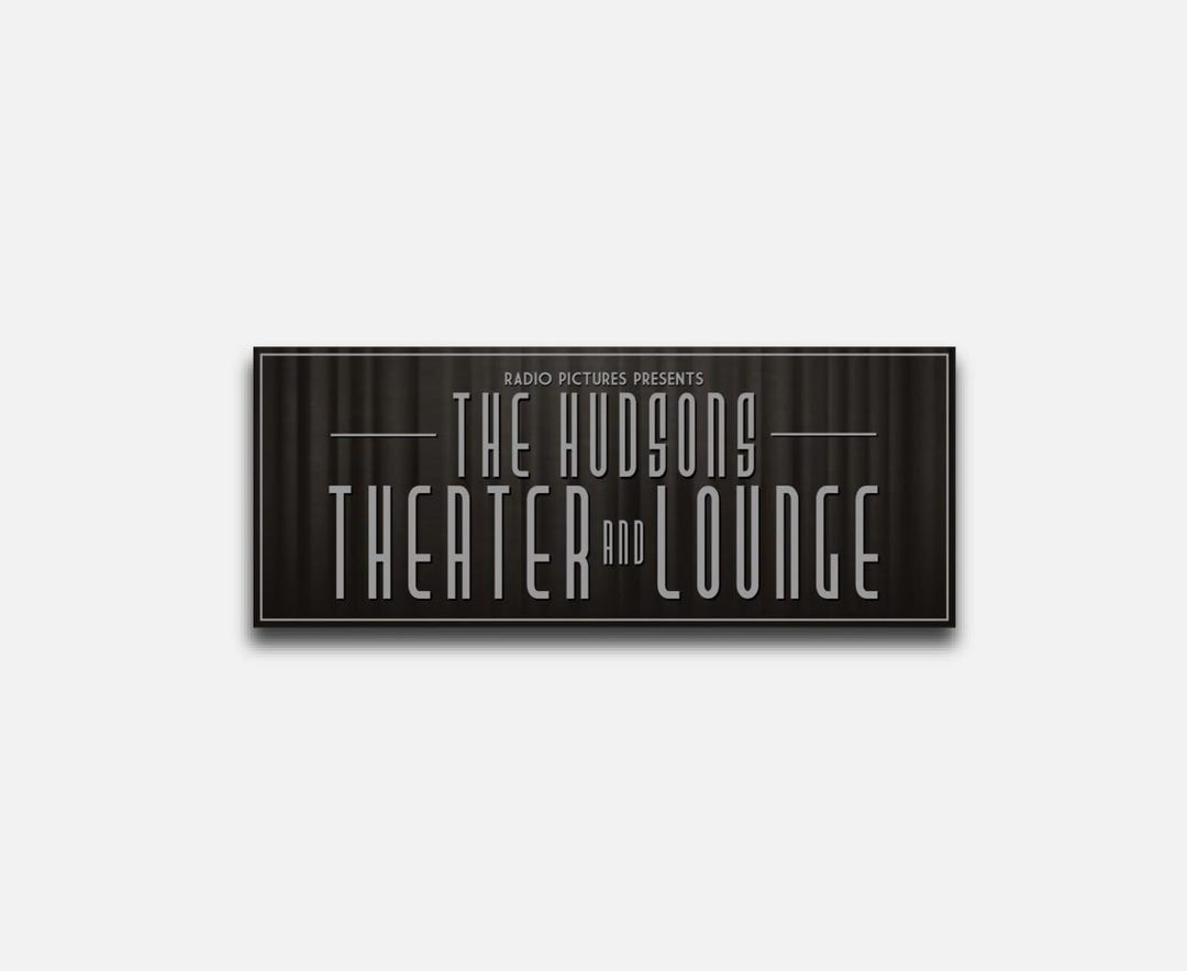 Personalized Home Theater Sign: Vintage Film Noir Art Deco Metal Wall ...