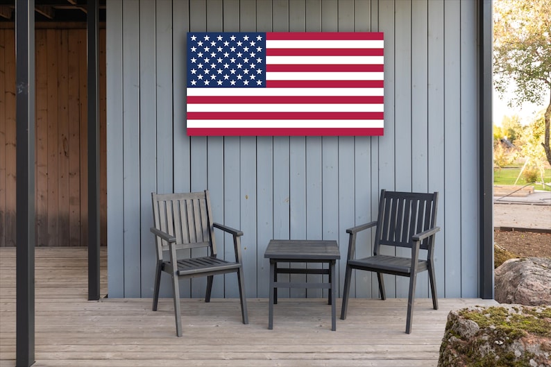 Rustic Metal American Flag Sign: Patriotic Outdoor Barn Decor - Etsy