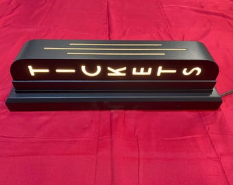 Custom Art Deco Lighted TICKETS Home Theater Sign LED Sign Movie Cinema Decor