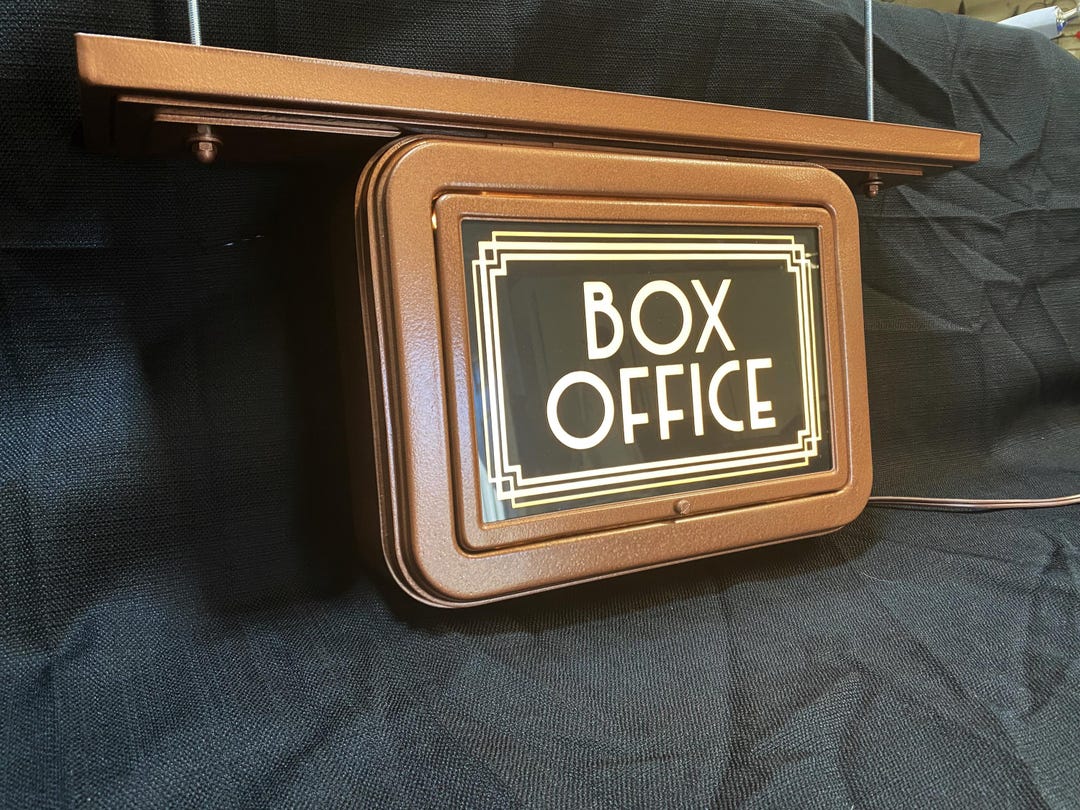 Custom Art Deco Lighted BOX OFFICE Home Theater Sign LED Lighted ...