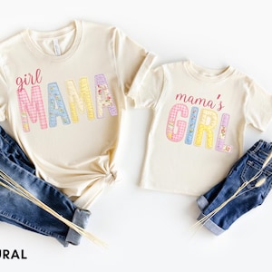 Faux Patchwork Mommy And Me Matching Outfits,First Mothers Day Gift, Mama And Baby Matching Shirts,Mothers day gift for first time mom