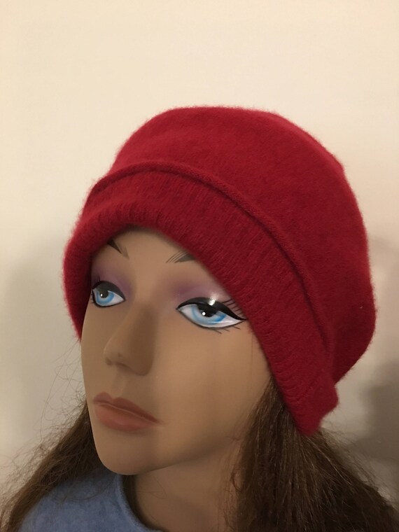 red cashmere hat